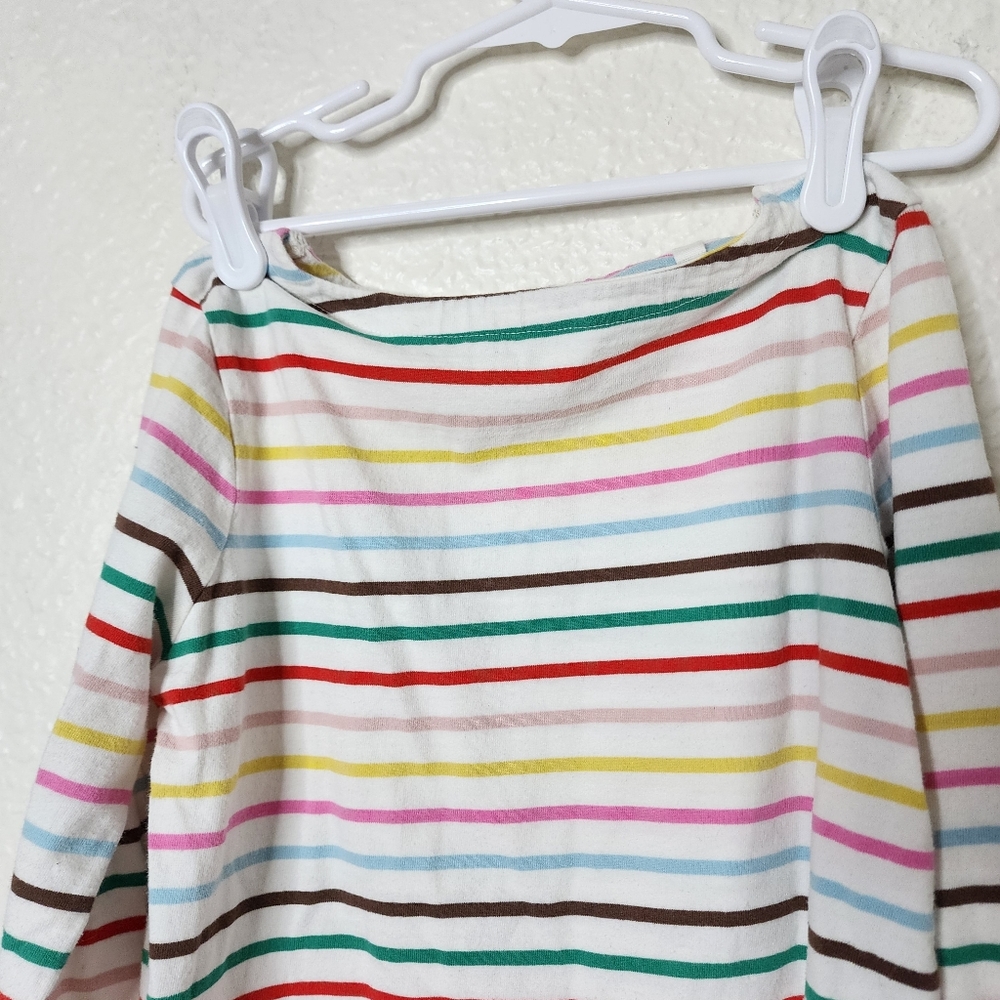 Boden Kids Multicolored Stripes Long Sleeve Shirt Kids Size 9-10Y - Picture 3 of 5